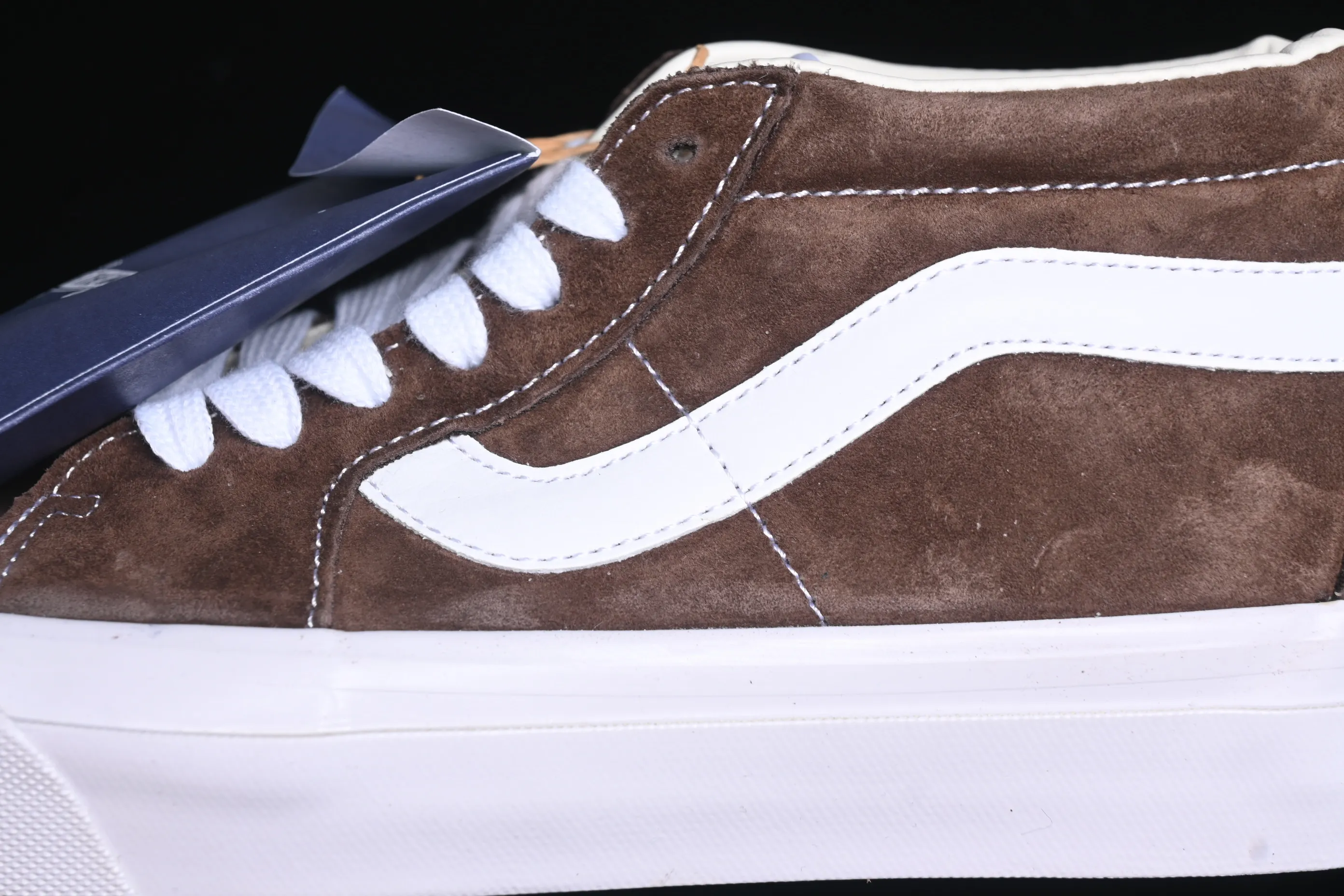 All categories Vans Vans series Vans Mid Vans China Vans Sk8-Mid Reissue 83 high-end branch suede casual retro skateboard shoes VN000CQQDMV